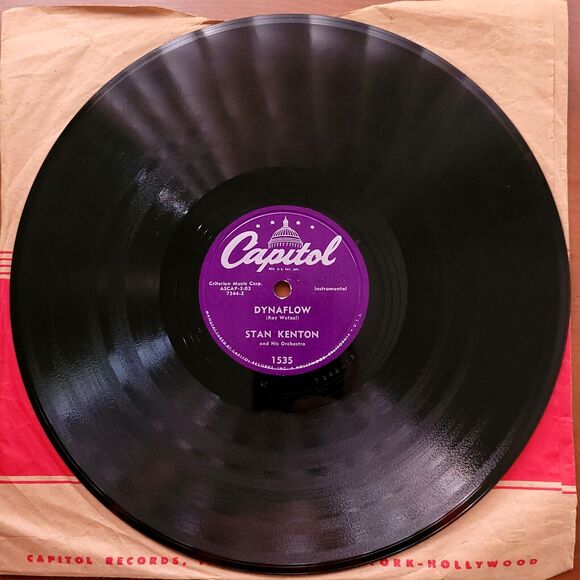 Stan Kenton 78 Tortillas and Beans / Dynaflow on Capitol 1535 E- Jazz 1951 - Picture 4 of 4